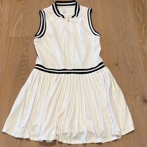 Varley Size Small White Sleeveless Dress with Black Trim.